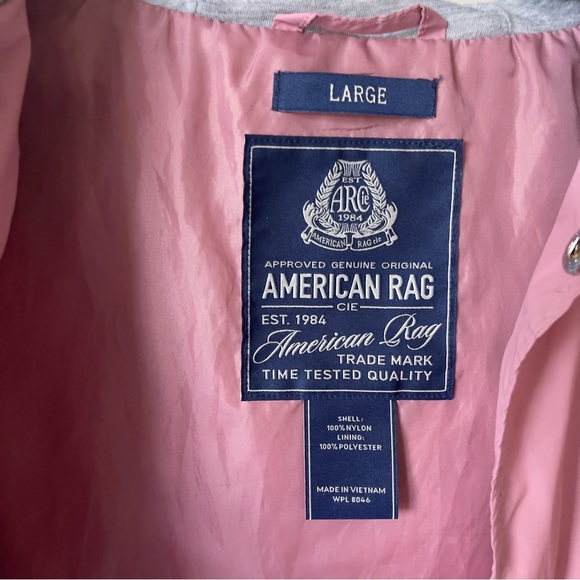 American Rag EUC Light Weight Pink and Gray Lightweight Spring Jacket size large - Picture 6 of 6